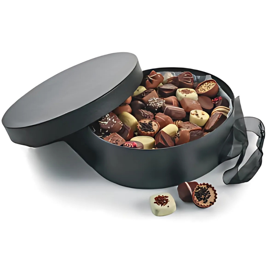 Boncoca Ovale hatteæske- Luksuschokolade 1000 g.